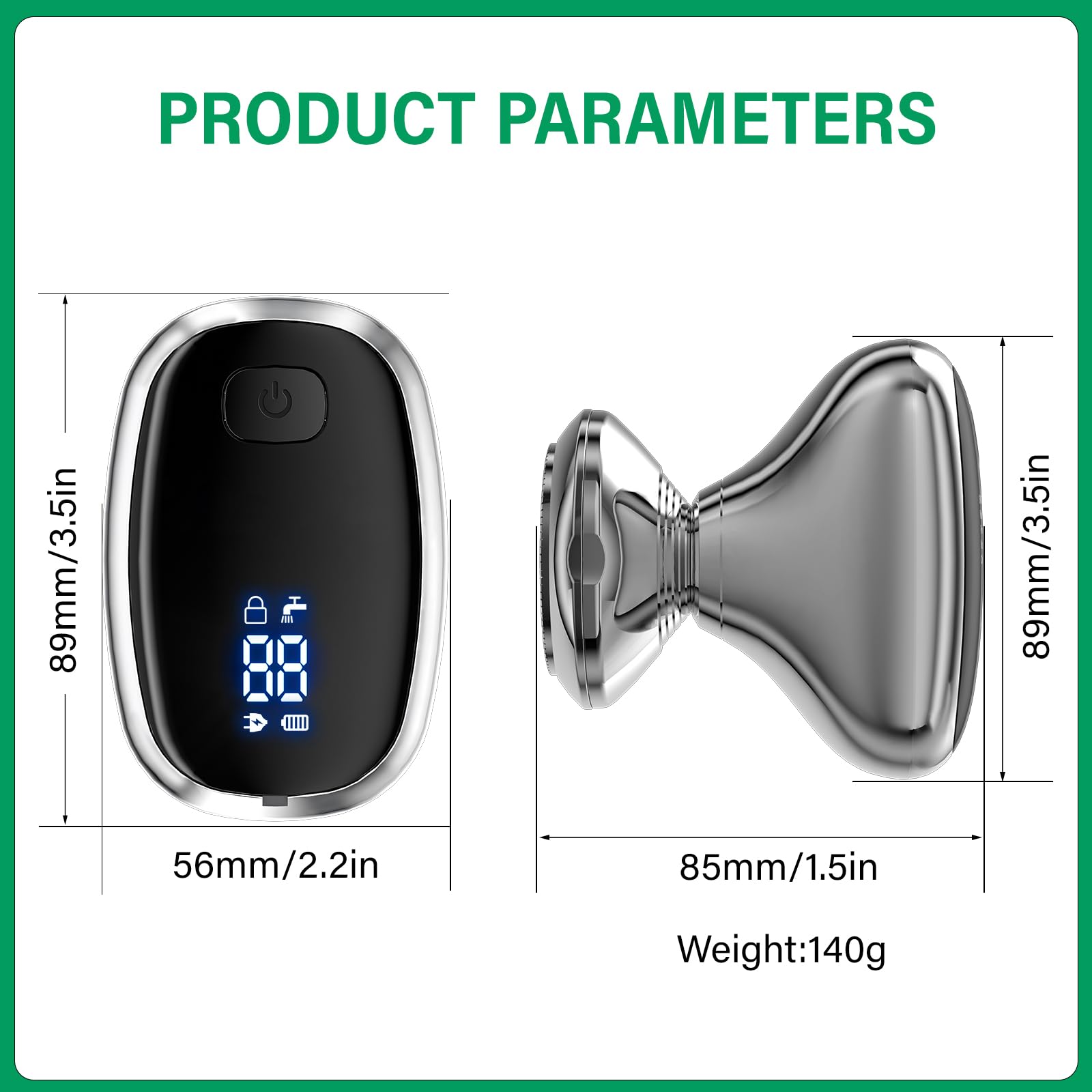 TAYAYO electric razor magnetic head enables easy cleaning and quick hair removal.