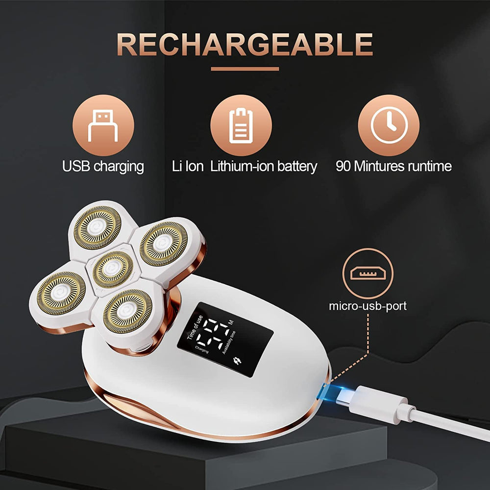 TAYAYO lithium-ion battery delivers up to 90 minutes of shaving.