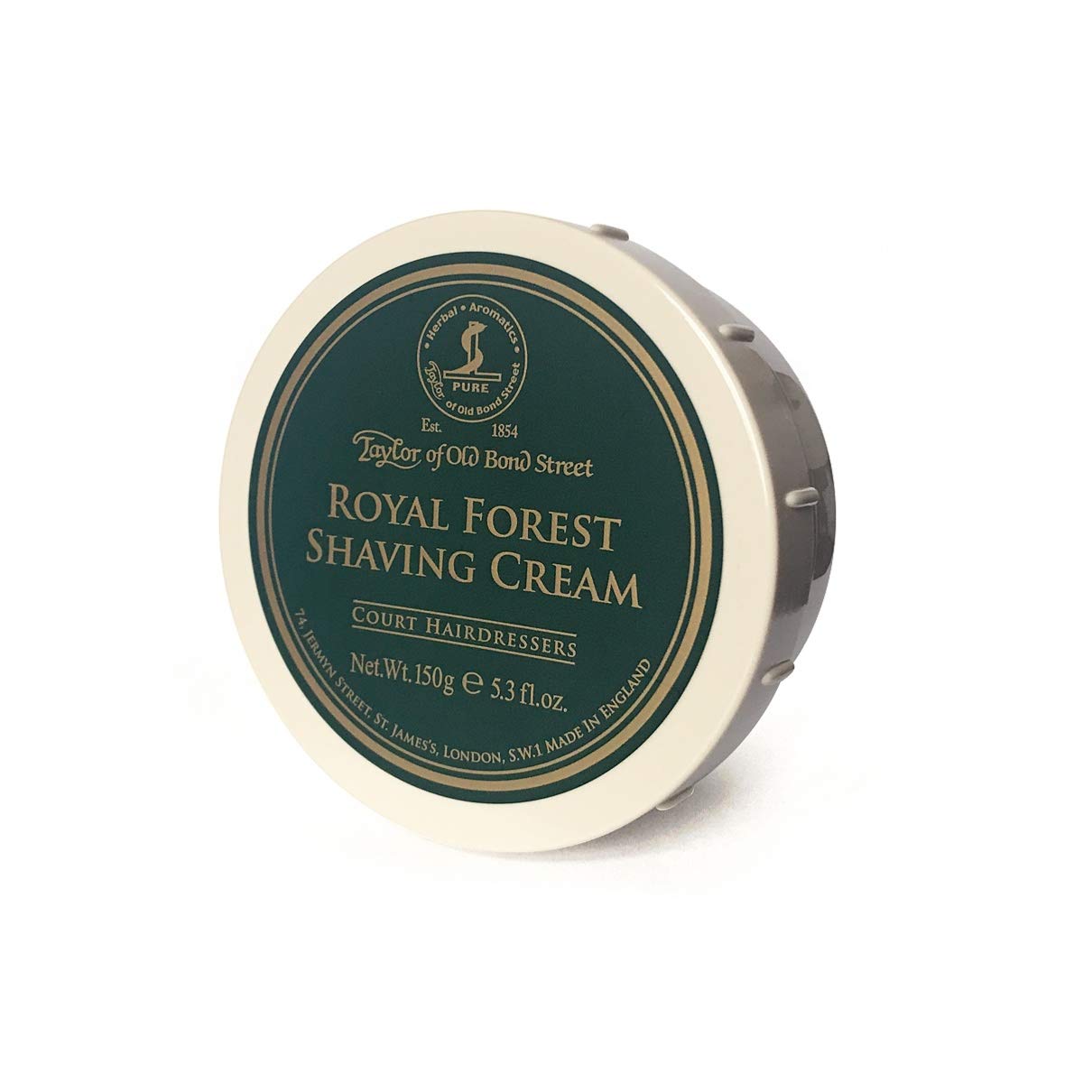 Taylor of Old Bond Street Forest shaving cream bowl for rich lather and smooth shaving routine