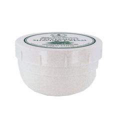 Taylor of Old Bond Street Peppermint Shave Cream brush application showing rich, protective lather