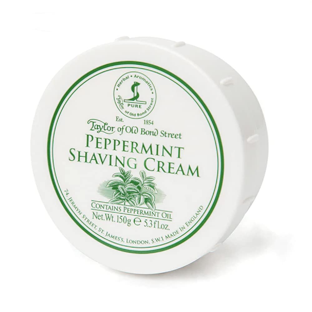 Taylor of Old Bond Street Peppermint Shave Cream lather ready for a smooth shave