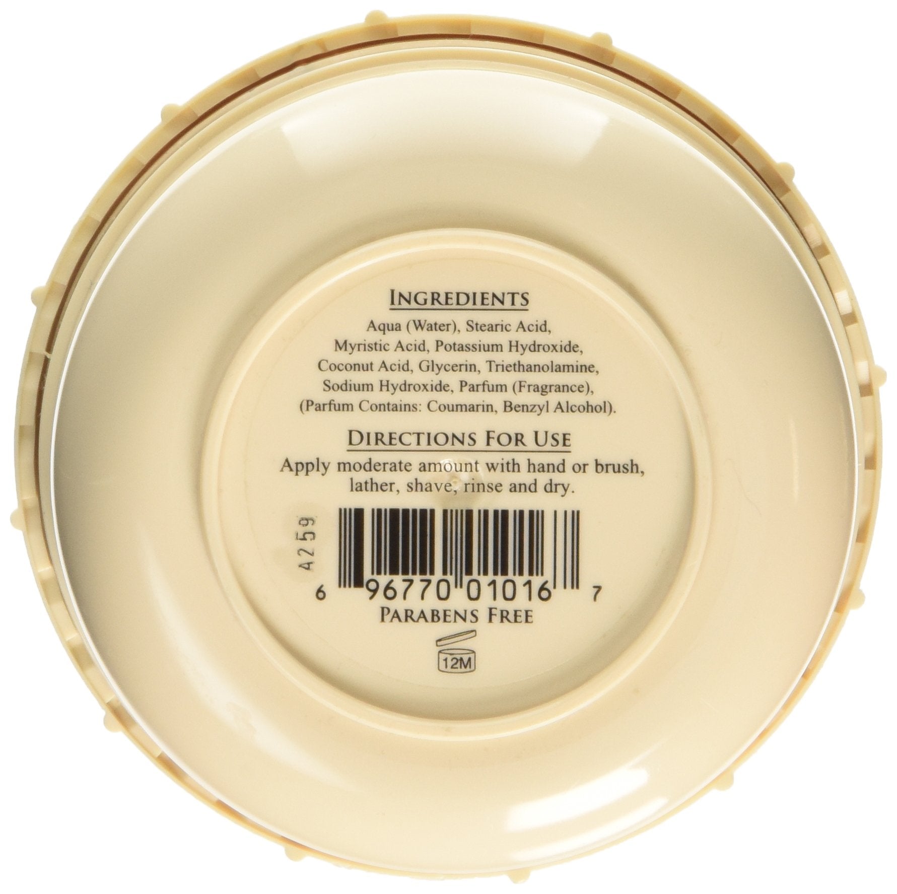 Taylor of Old Bond Street Coconut shaving cream close-up shows silky lather