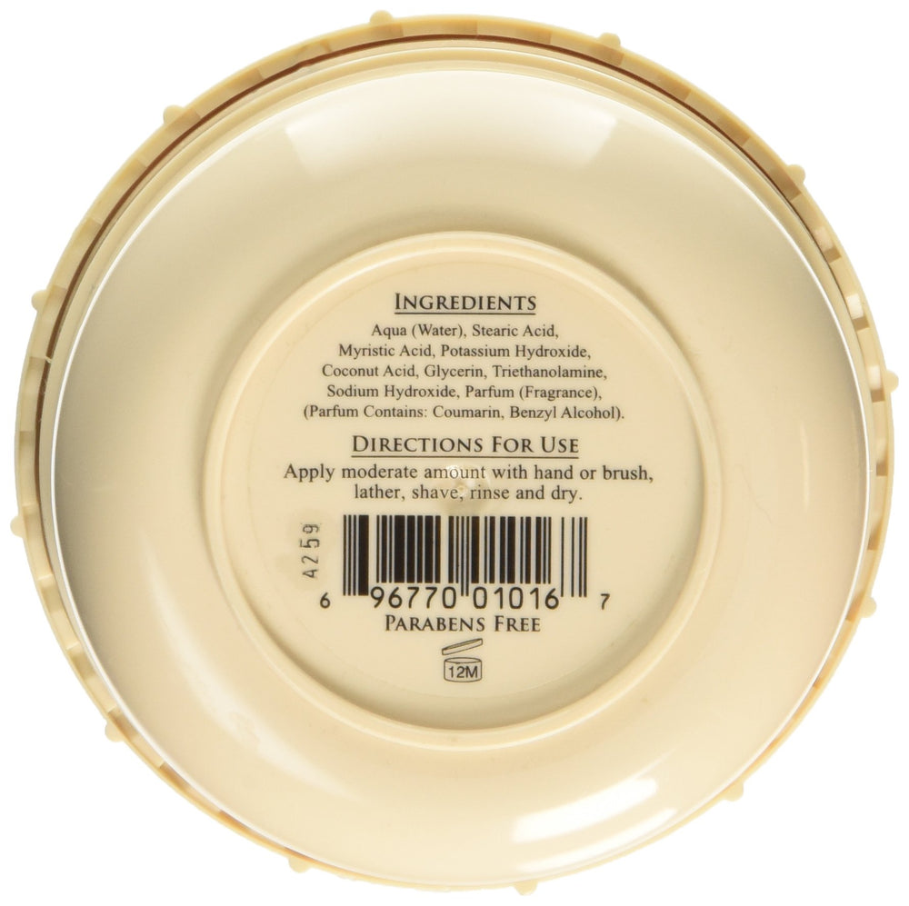 Taylor of Old Bond Street Coconut shaving cream close-up shows silky lather