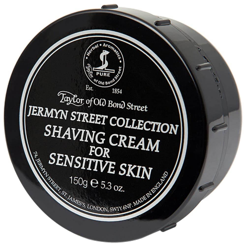 Taylor of Old Bond Street Jermyn Street shaving cream in a bowl yields a smooth, rich lather.
