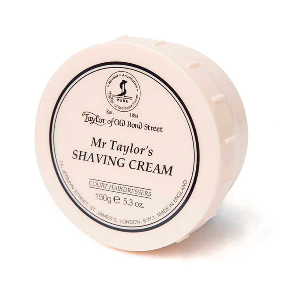 Taylor of Old Bond Street Mr. Taylor's shaving cream jar creates rich lather for a smooth shave