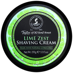 Taylor of Old Bond Street Lime Zest shaving cream bowl delivers rich lather for a close, comfortable shave.