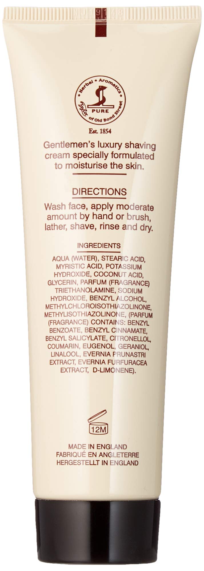 Taylor of Old Bond Street sandalwood shaving cream lather creating smooth shave.
