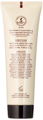Taylor of Old Bond Street sandalwood shaving cream lather creating smooth shave.