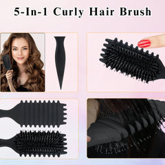 TAZ USA Curl Defining Brush dual-bristle closeup for controlled detangling