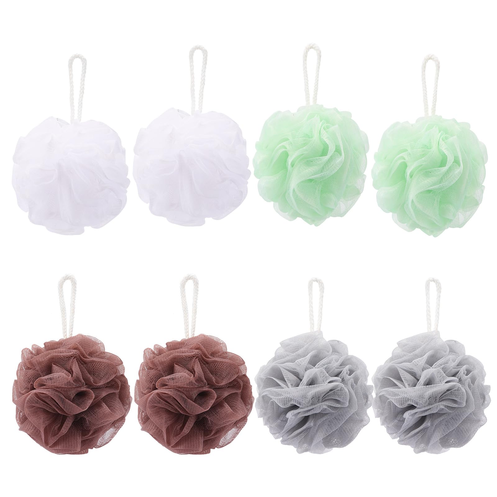 Tbestmax 8-pack mesh pouf set ready for silky exfoliation