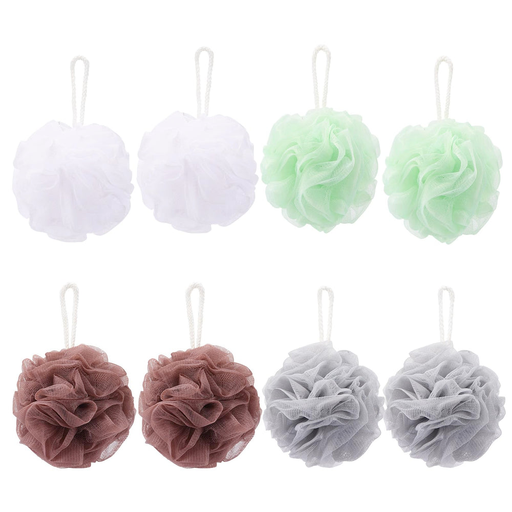 Tbestmax 8-pack mesh pouf set ready for silky exfoliation