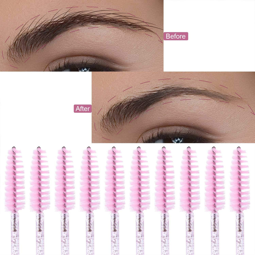 Tbestmax aplicador para cejas desechable en rosa, definición suave y precisa.