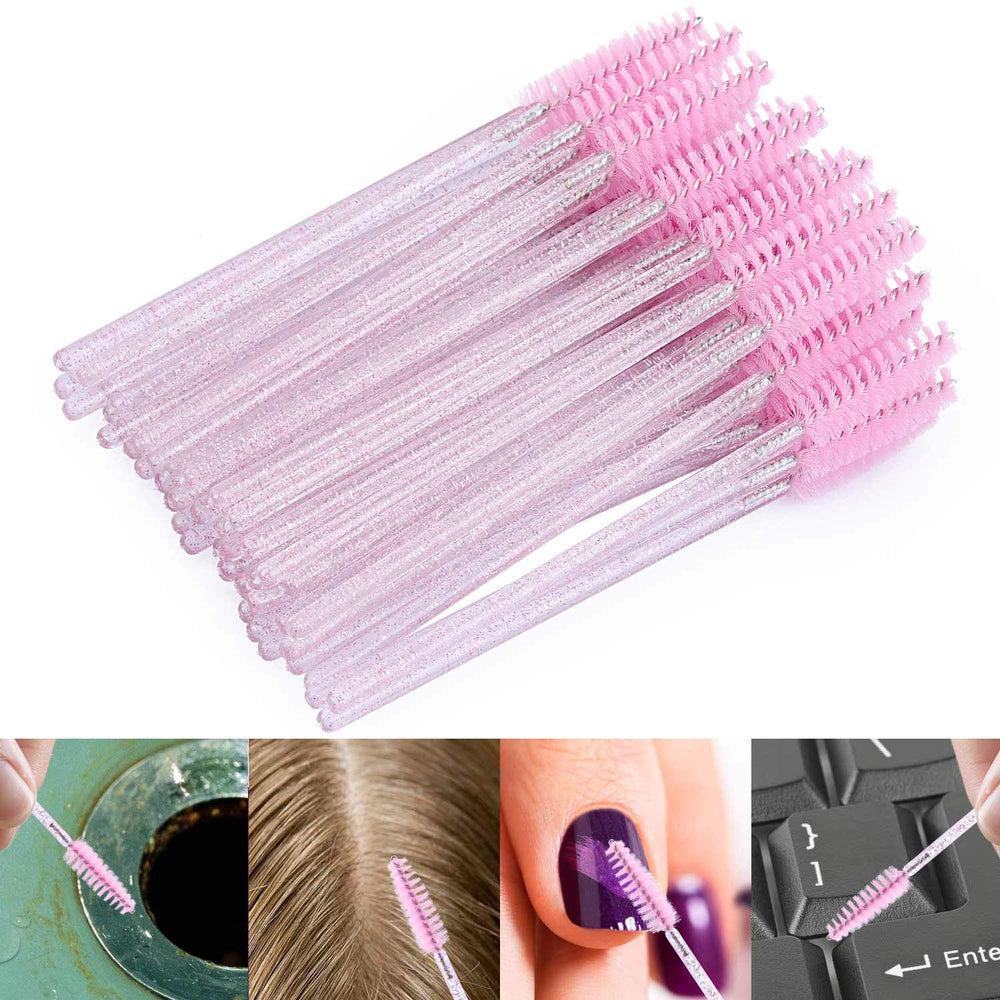 Tbestmax aplicador de maquillaje rosado, ideal para pestañas y cejas.