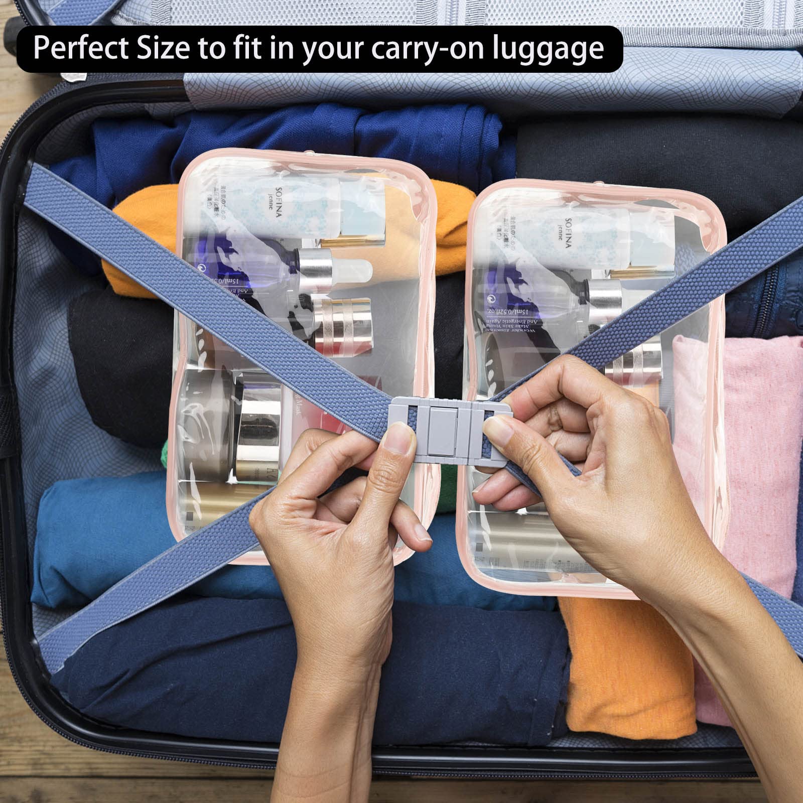 Tbestmax clear visibility makeup bag lets you see contents at a glance