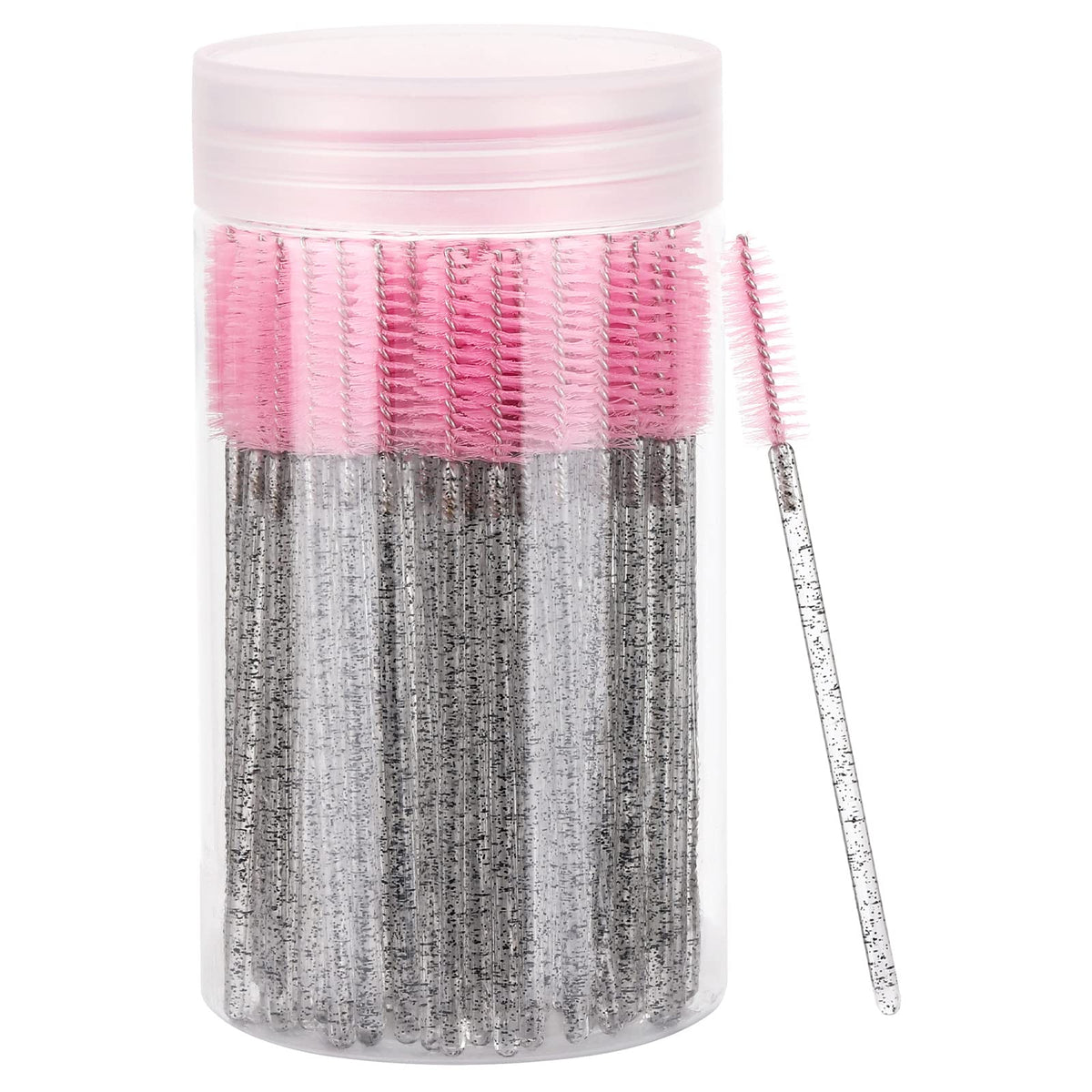 Tbestmax disposable eyelash brush container shown for organized storage and travel-ready spools.