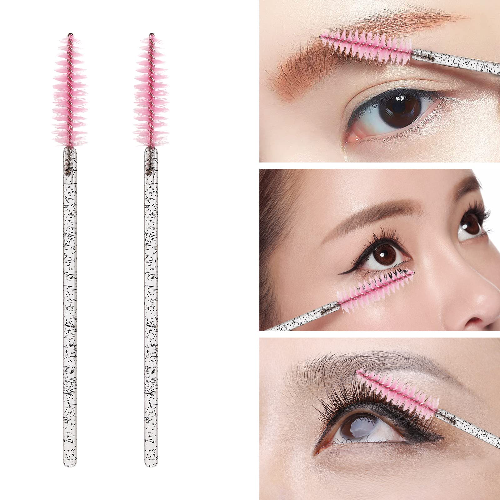 Tbestmax disposable eyelash brush head with soft bristles for gentle, clump-free grooming.