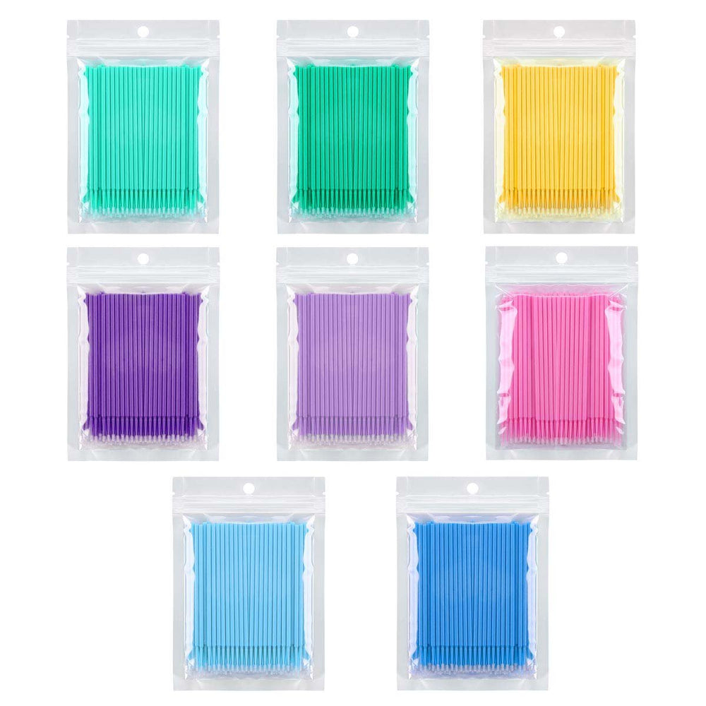 Tbestmax disposable micro brushes with color-diameter variety for precise makeup cleanup