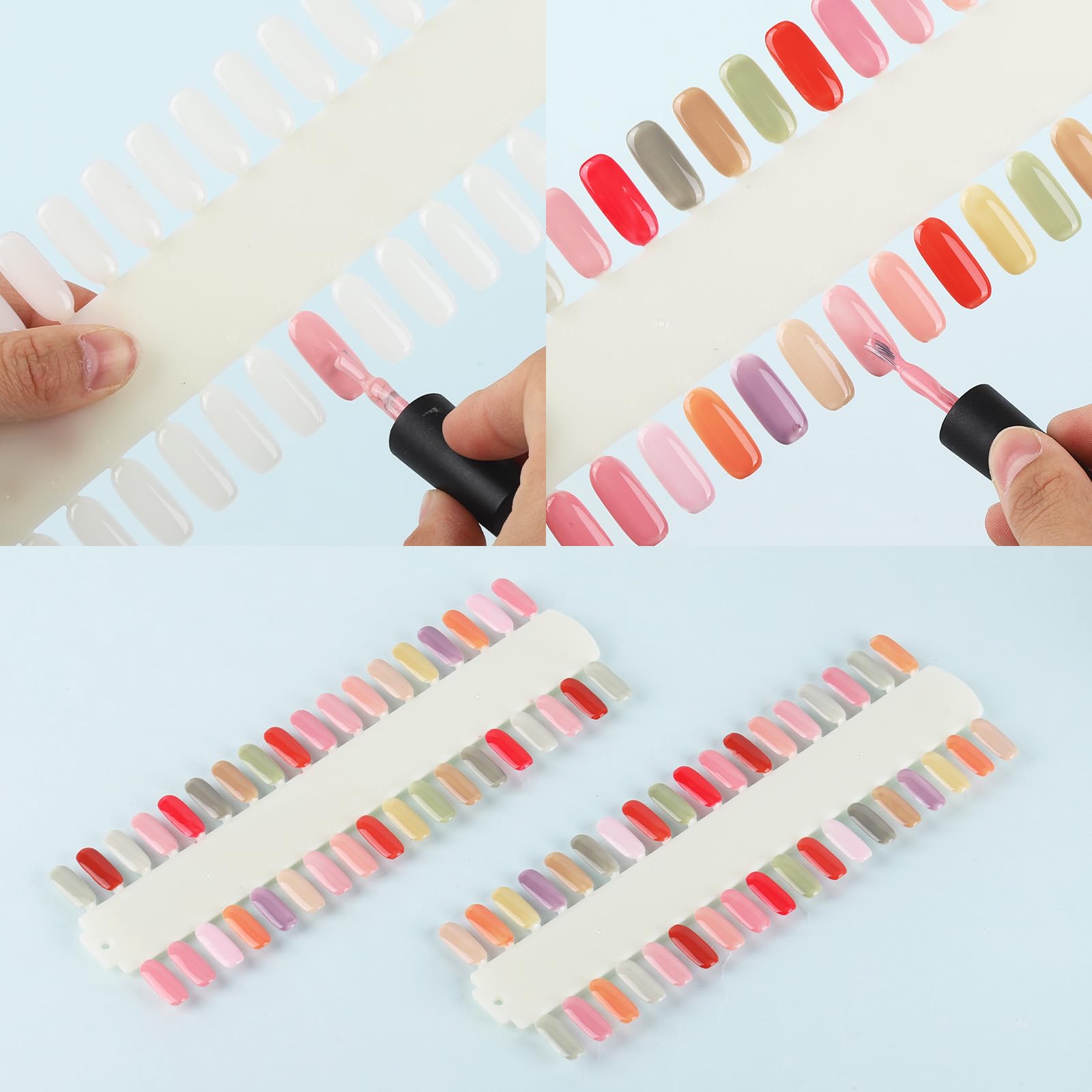 Tbestmax labeled writing spots on swatch tray for shade IDs.
