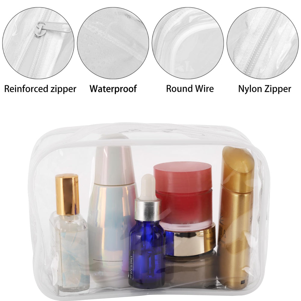 Tbestmax large-opening clear bag with smooth zipper for quick access