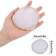 Tbestmax nail art palette white close-up highlights smooth resin surface for clean color mixing.