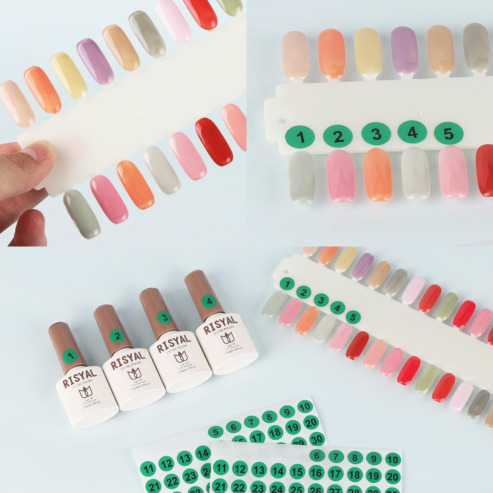 Tbestmax swatches ideal for detailed nail art practice.