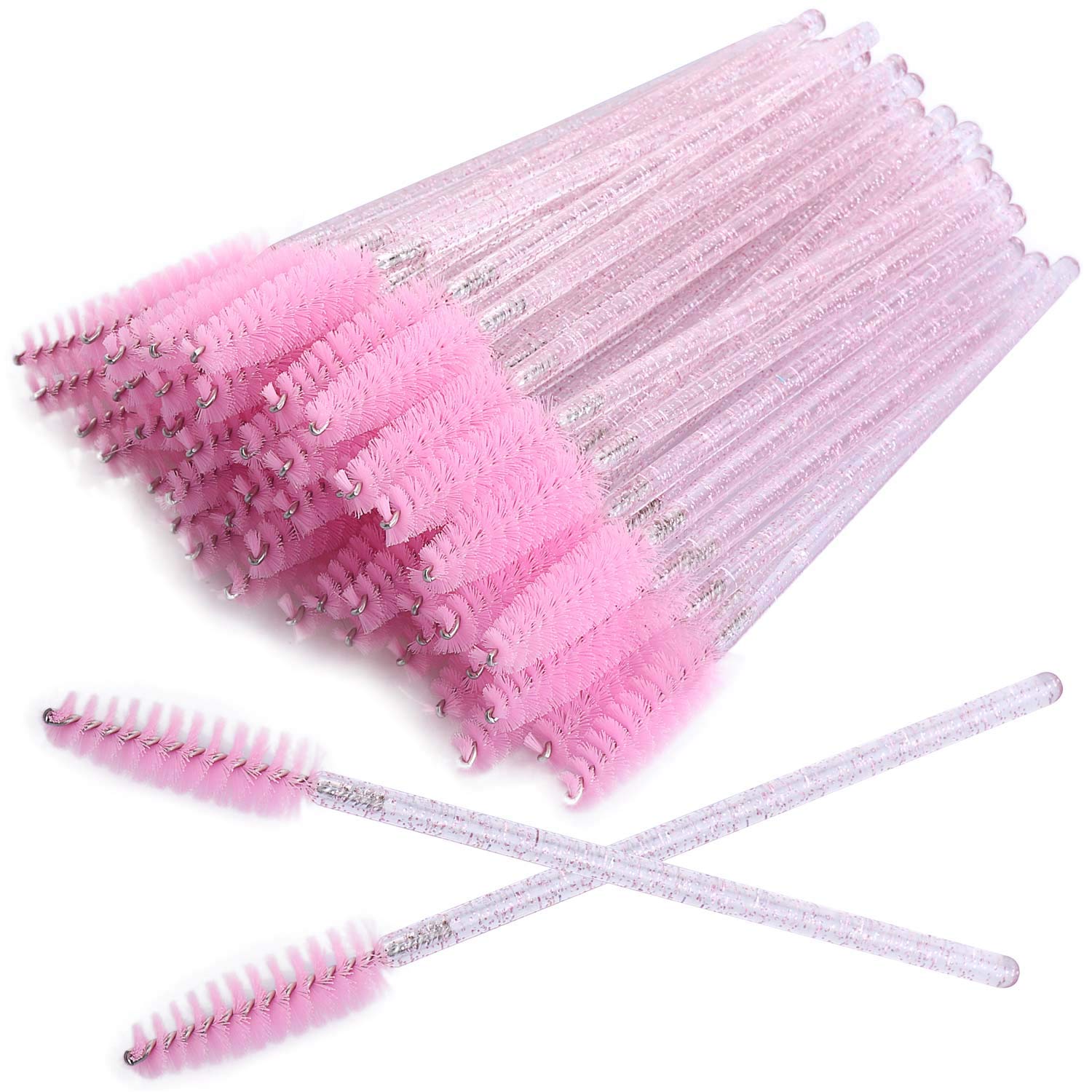 Tbestmax pink crystal stick disposable wand for clean, tidy lash application.