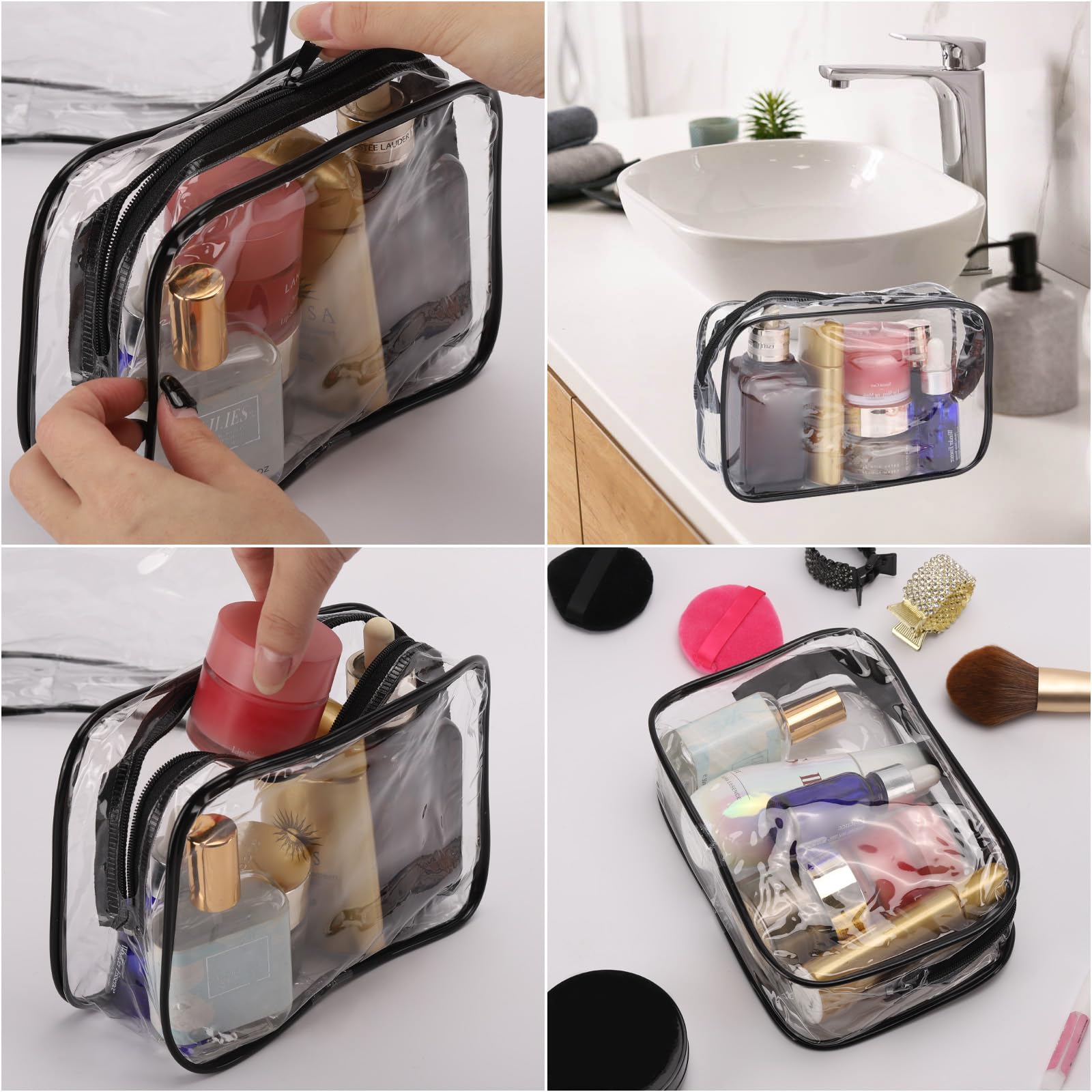 Tbestmax set-of-10 clear bags keeps entire kit organized while traveling
