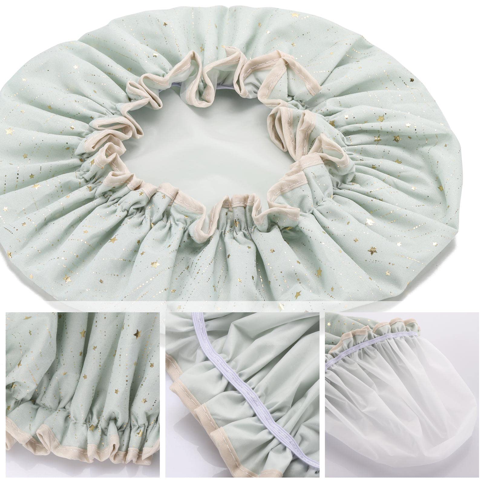 Tbestmax shower cap reusable-pack reduces waste with four-piece set
