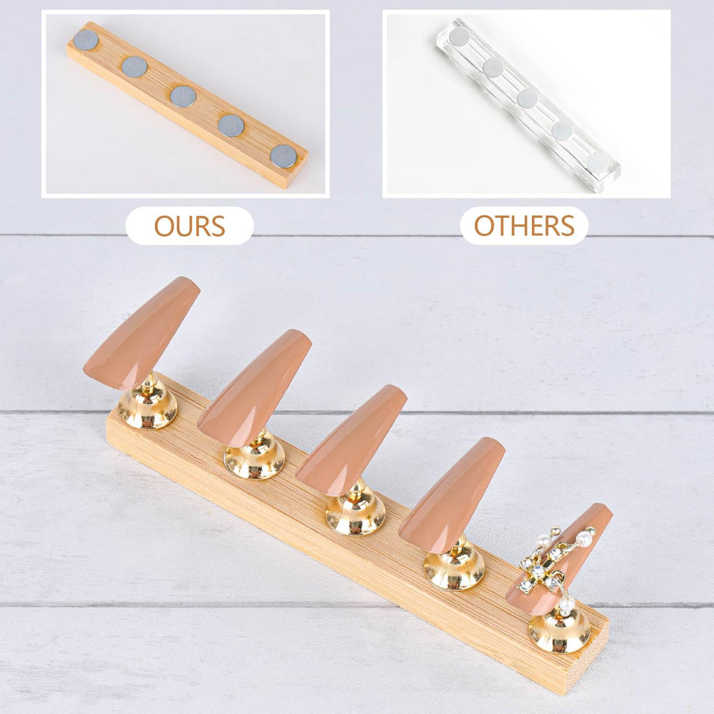Tbestmax wood and magnetic nail stand offers durable, long-lasting construction.