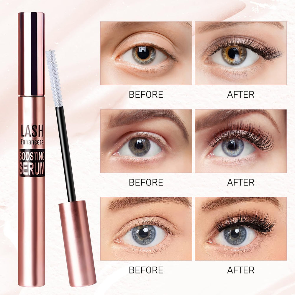Tbexem Daislashes Serum before-after shows fuller-looking lashes.