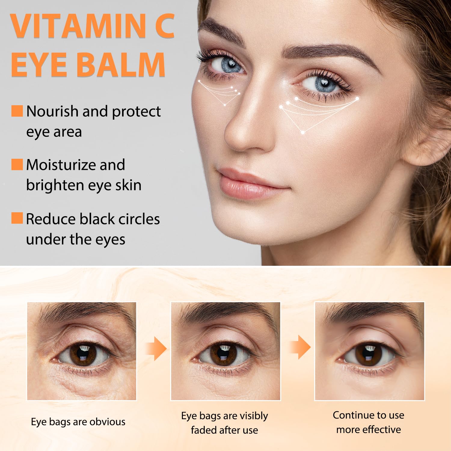 Tbexem Revive Glow eye balm application steps image shows clean, precise application.