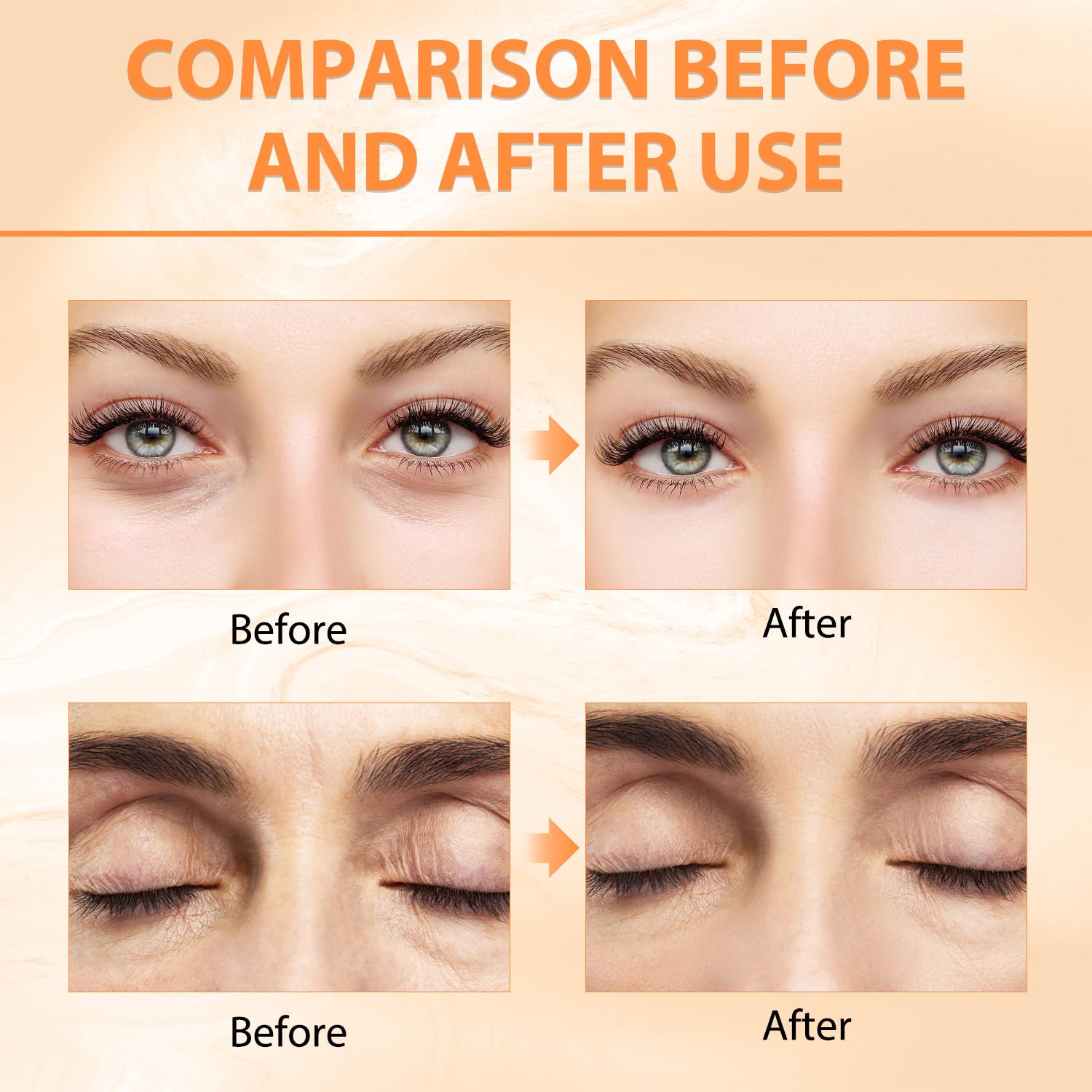 Tbexem Revive Glow eye balm texture closeup highlights creamy consistency for smooth absorption.