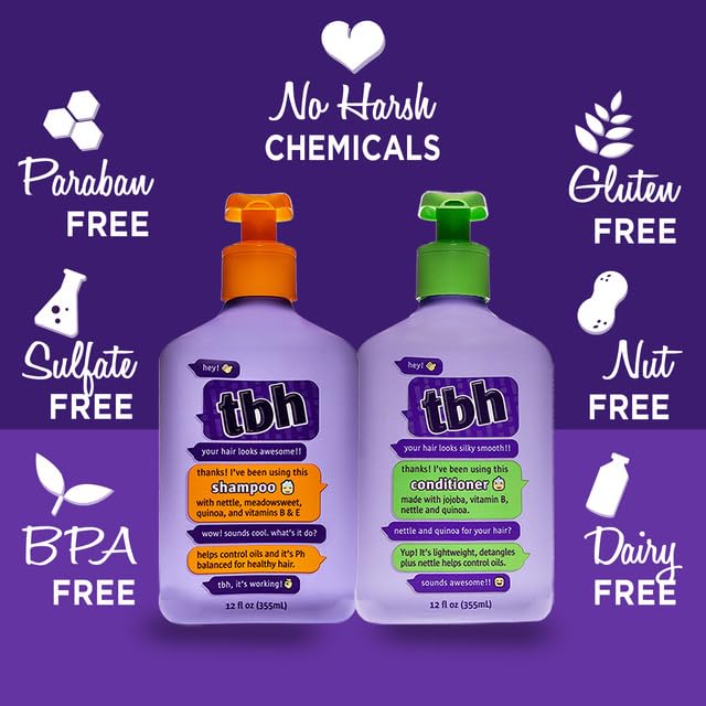 TBH Kids & Teen daily haircare routine image shows easy, confident care.