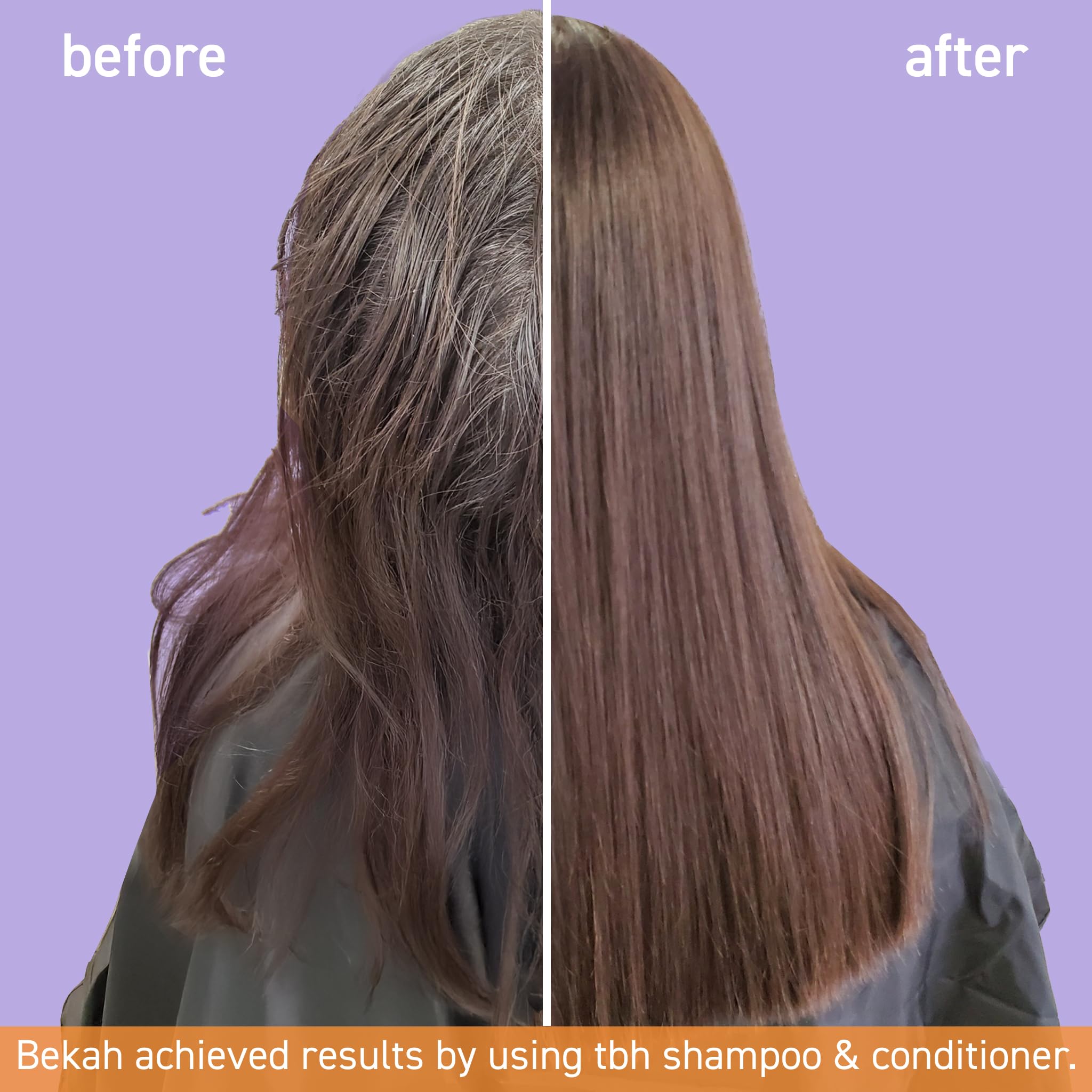 TBH quinoa and jojoba infusion supports hydrating and strengthening hair.