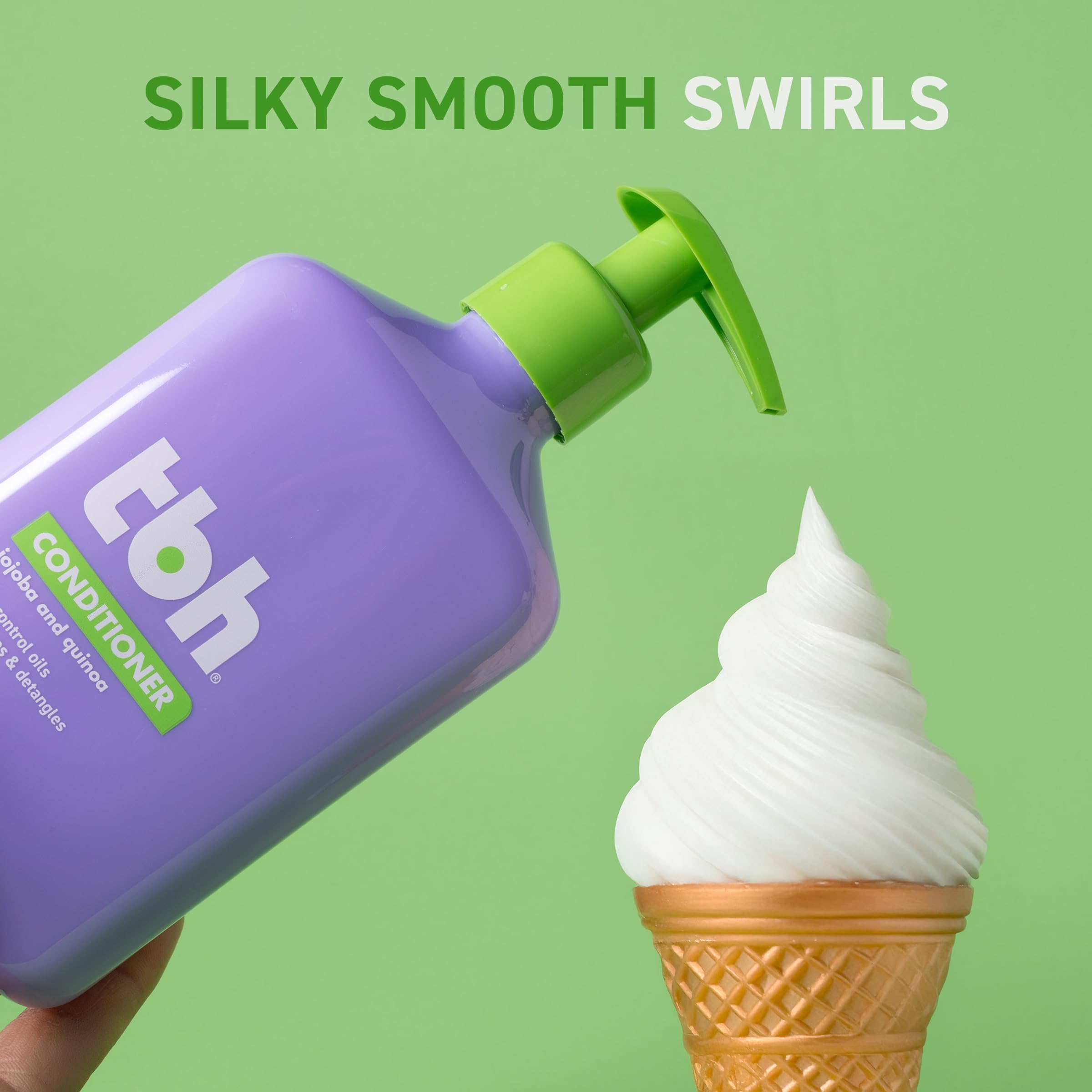 TBH Kids & Teen Shampoo lather demonstrates gentle cleansing for balanced scalp.