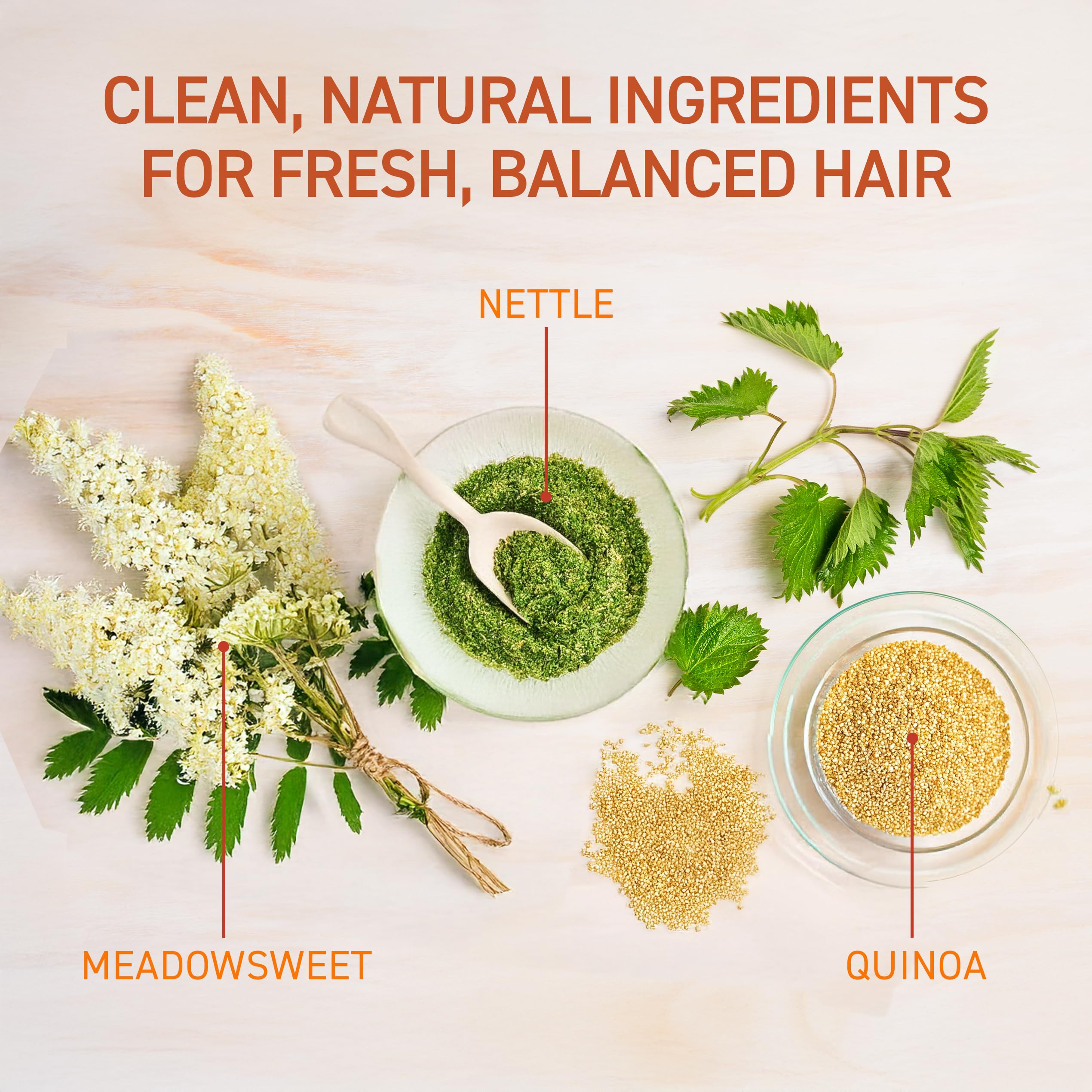 TBH shampoo texture close-up—creamy formula with quinoa and botanicals