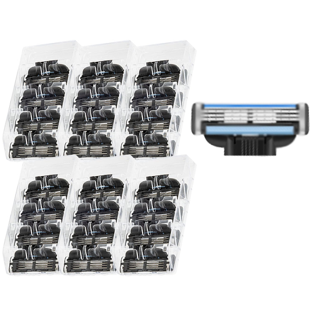 T.Chilyn razor blade refills 24-pack for Mach 3 fit ensures smooth shaves.