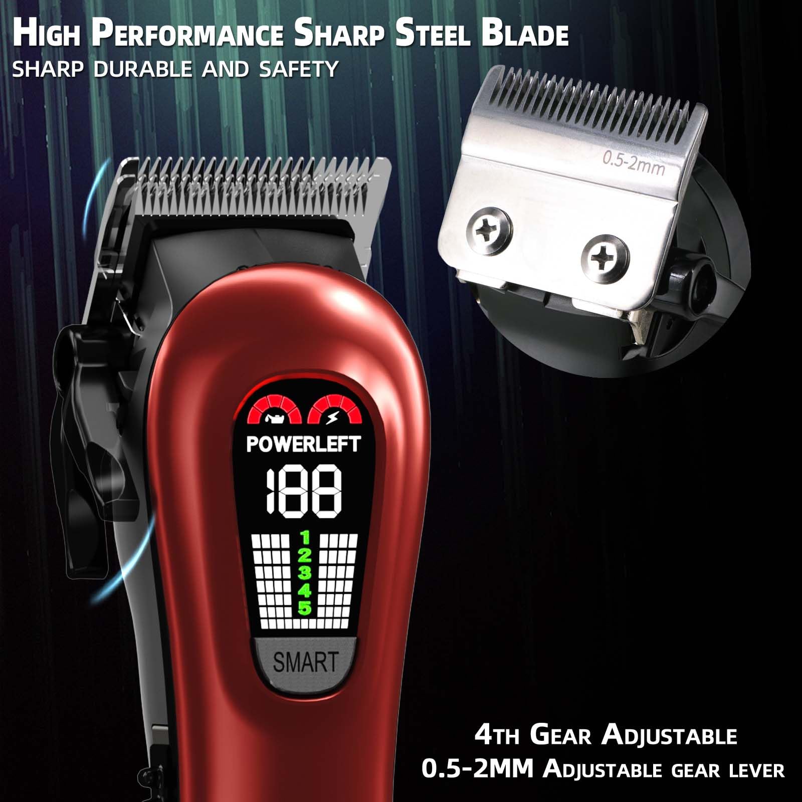 TCMKY hair trimmer kit attachments enable versatile styling at home.