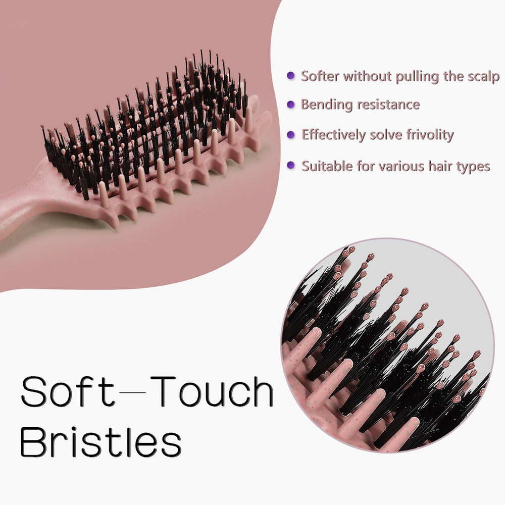 Tcsxady Curly Hair Brush ventilated hollow design speeds drying.