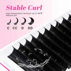 TDANCE Easy Fan Lashes 8-15mm lengths fit most eye shapes.