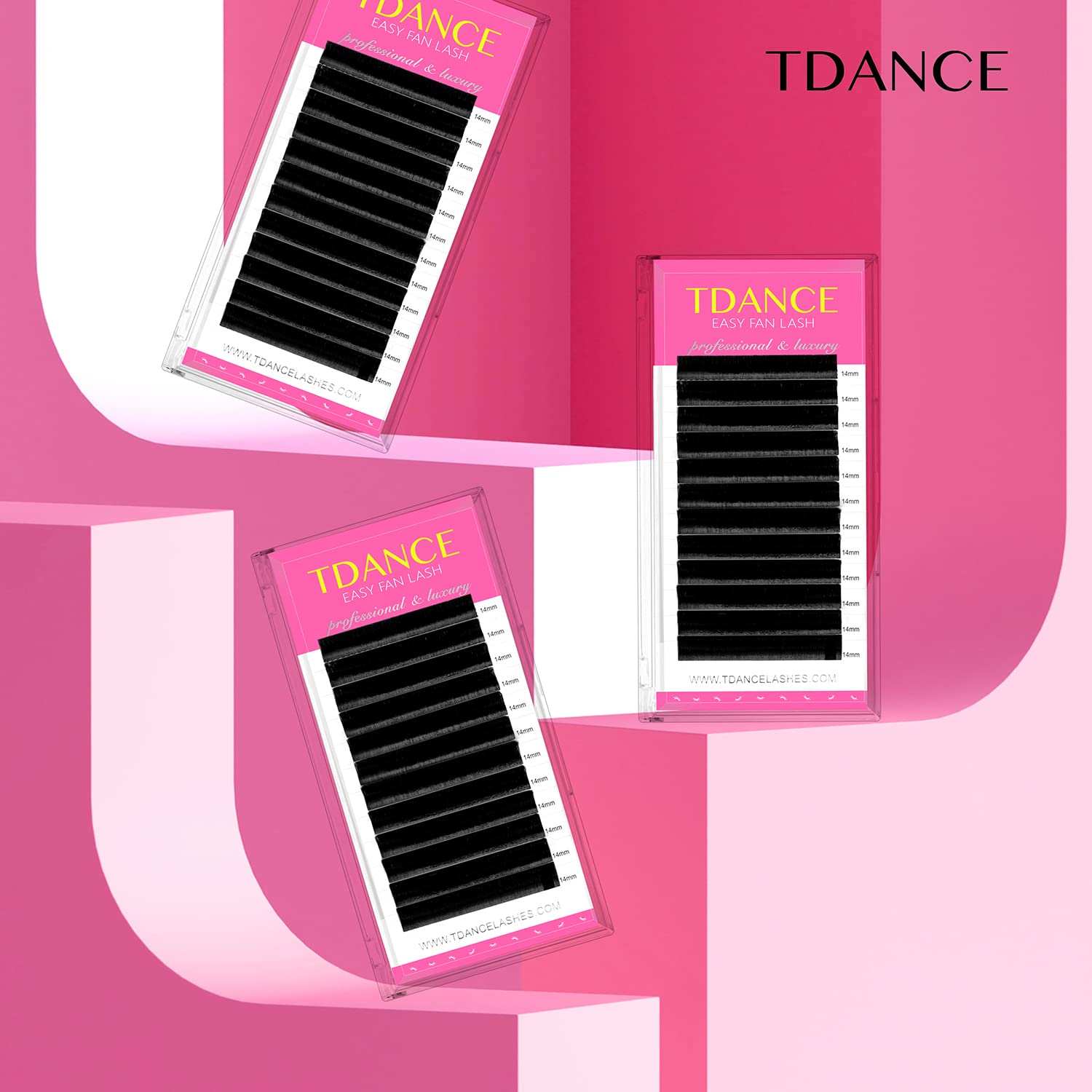 TDANCE Easy Fan Lashes matte black Korean PBT material feels soft.