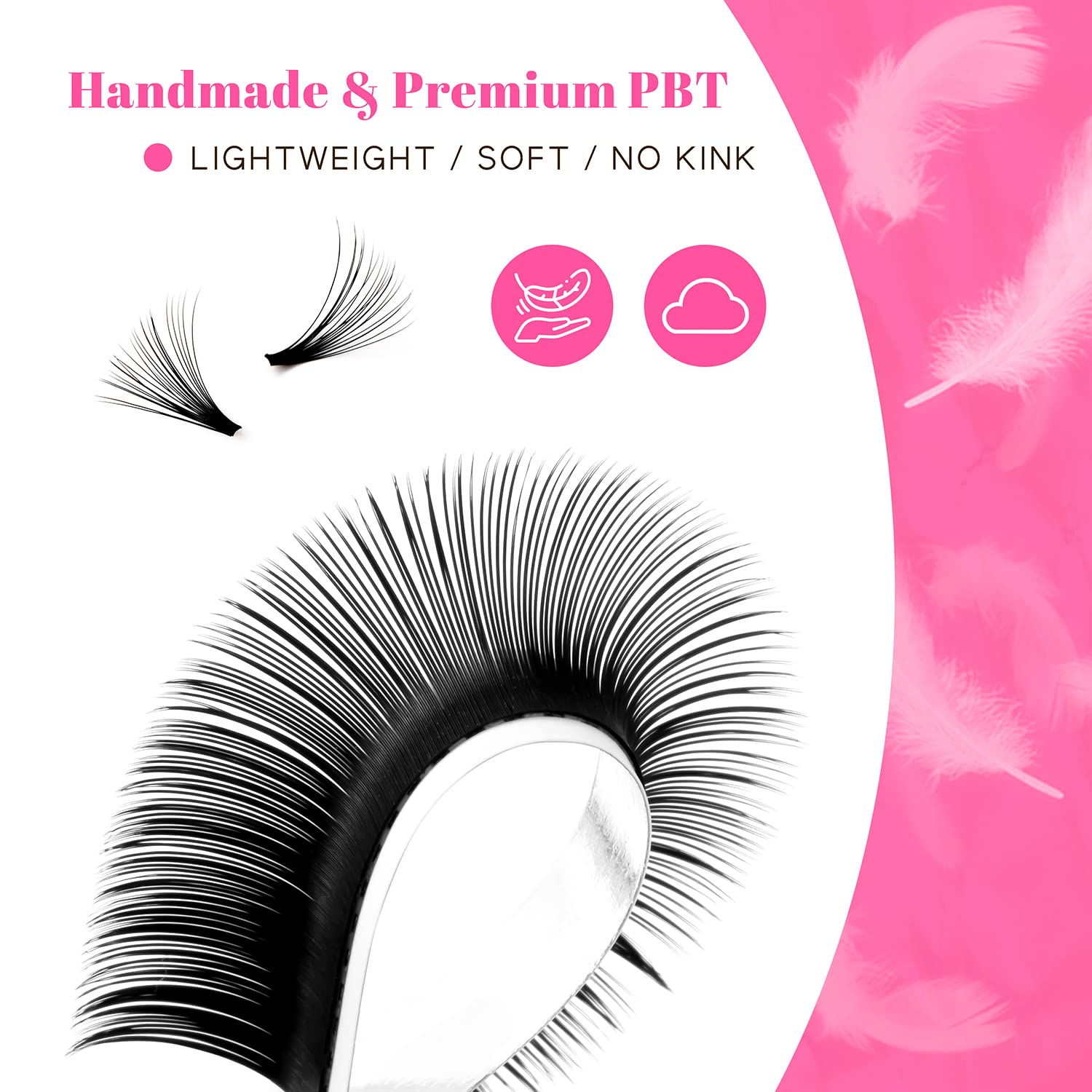 TDANCE Easy Fan Lashes thickness range 0.03-0.12mm for light to bold volume.