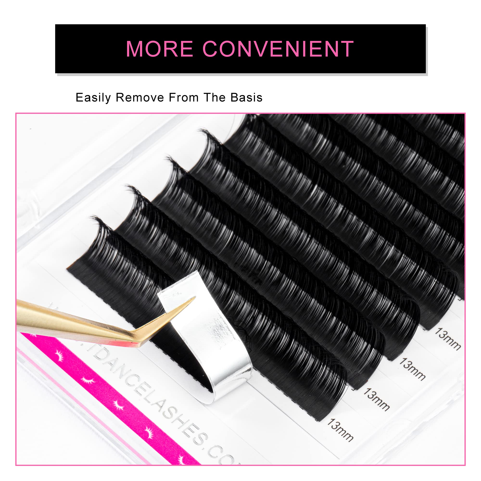 TDANCE lash extension matte black curls C CC D DD J B L for versatile lifts