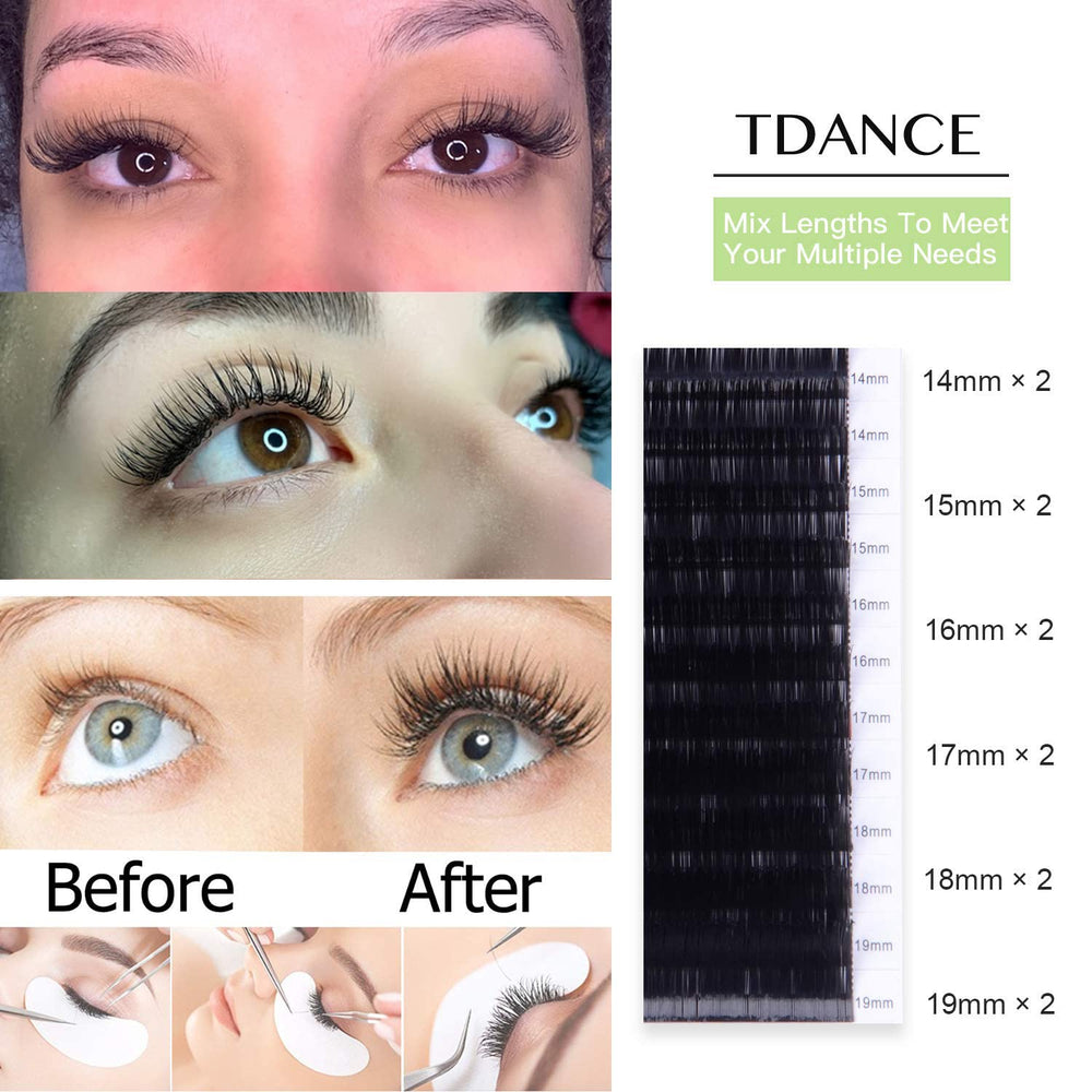 TDANCE premium Korean silk lashes deliver soft lightweight wear for comfortable lash sets