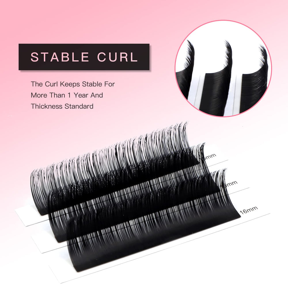 TDANCE lash-extension matte black length 14-19mm for dramatic fullness