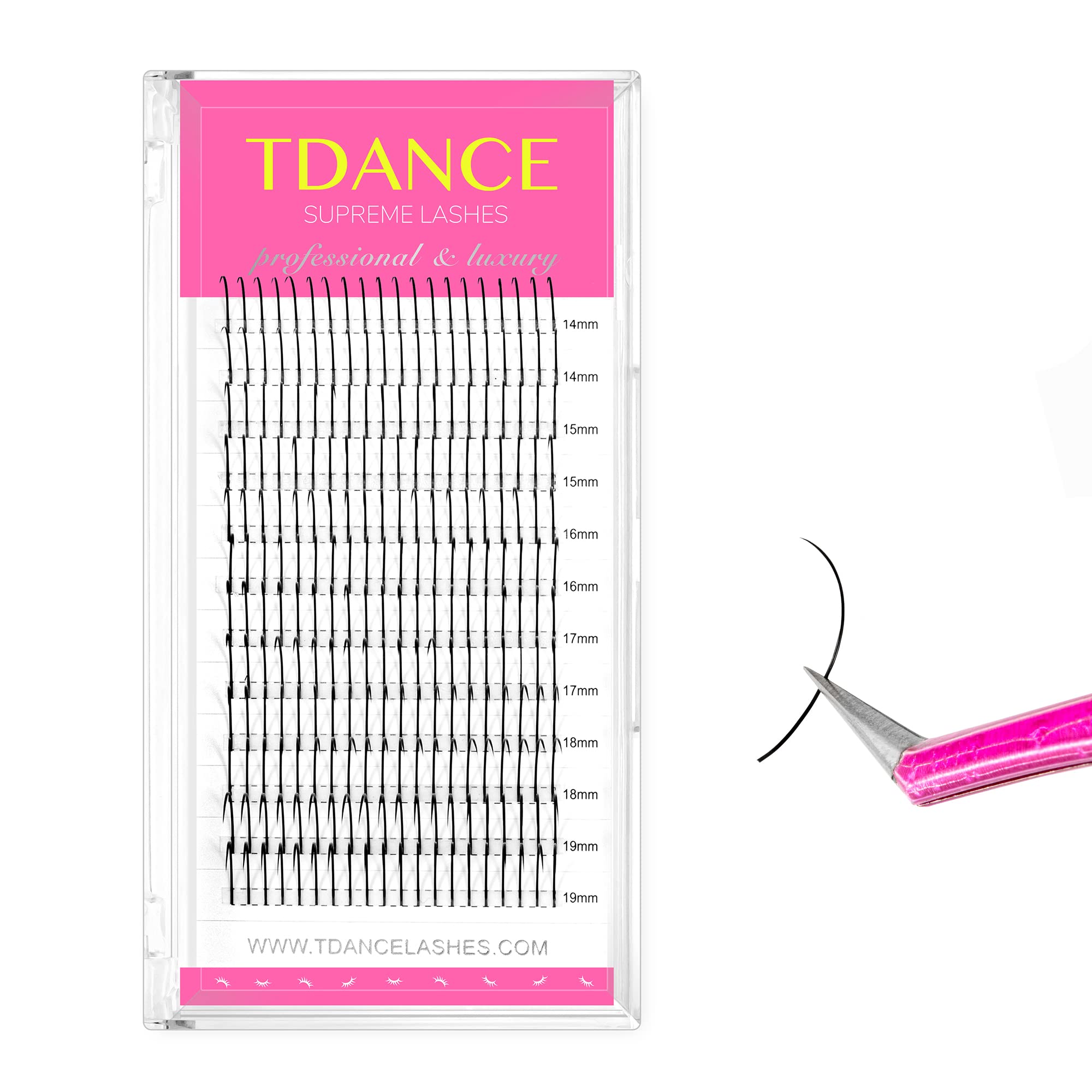 TDANCE Spikes lash extensions closeup in matte black for bold volume.