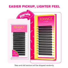 TDANCE YY lashes in matte black deliver a soft, fluffy silhouette with two-tip base.
