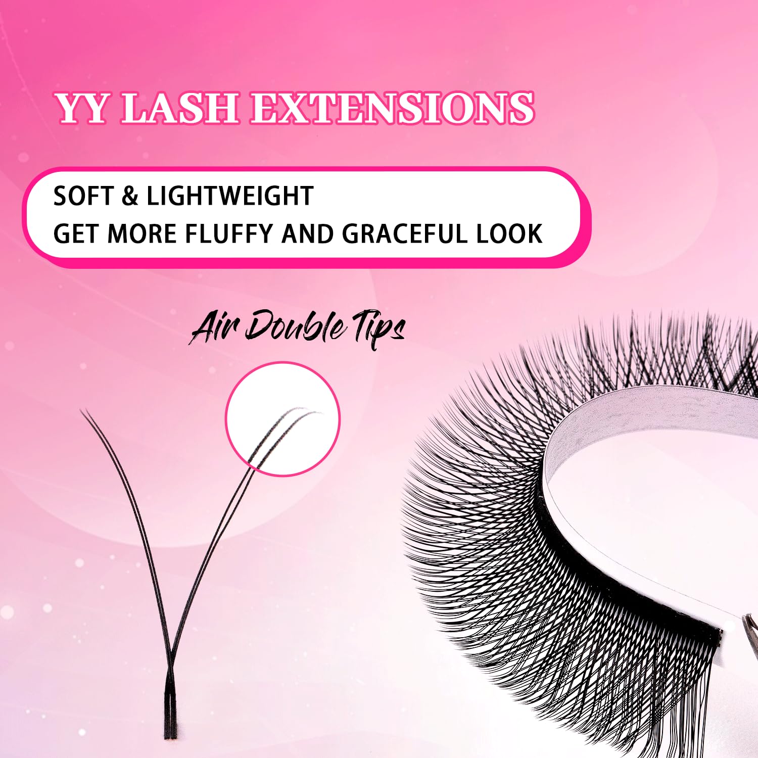 TDANCE matte black premade fans provide a consistent, voluminous finish across the lash line.