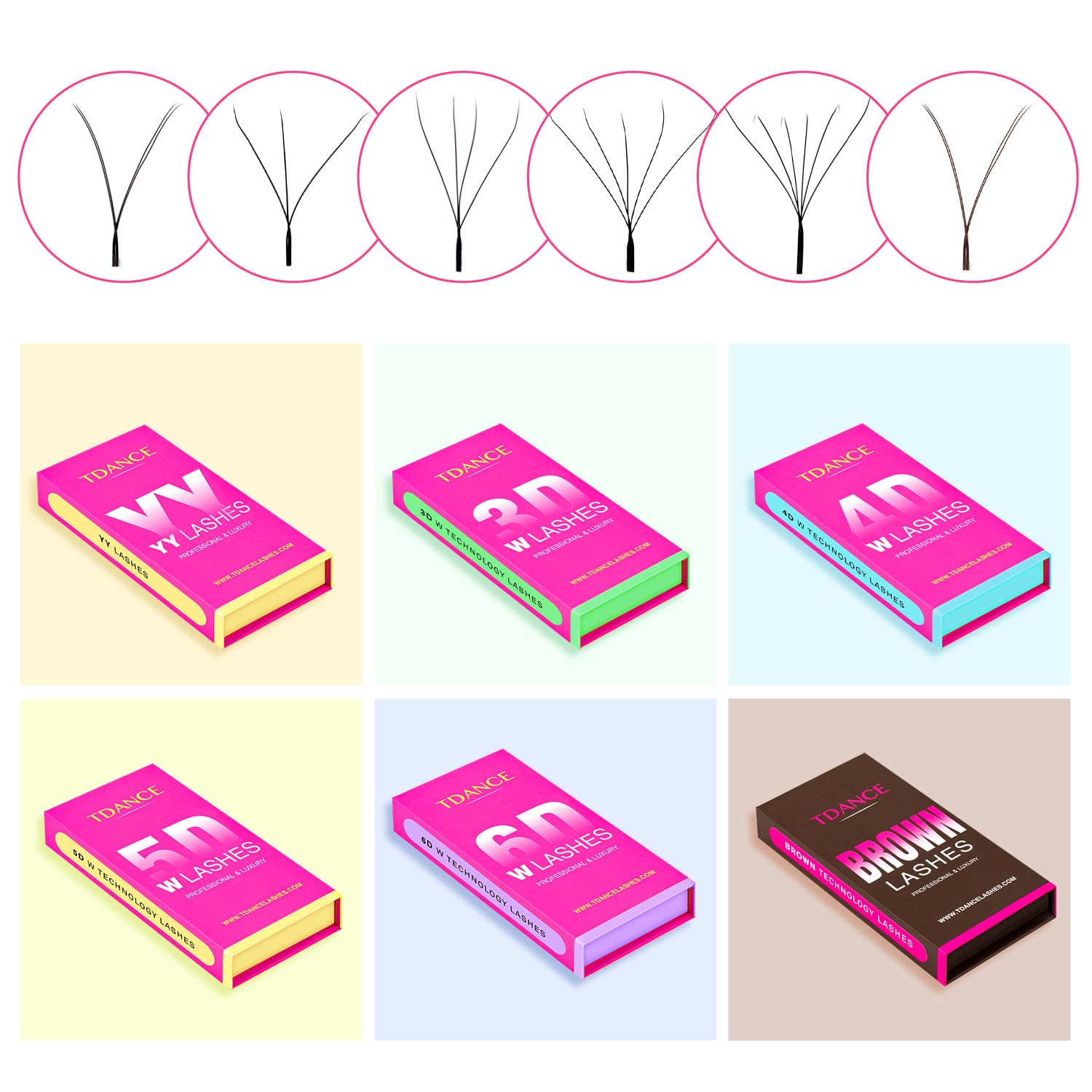 TDANCE YY lashes are compatible with C/D curls for versatile styling options.