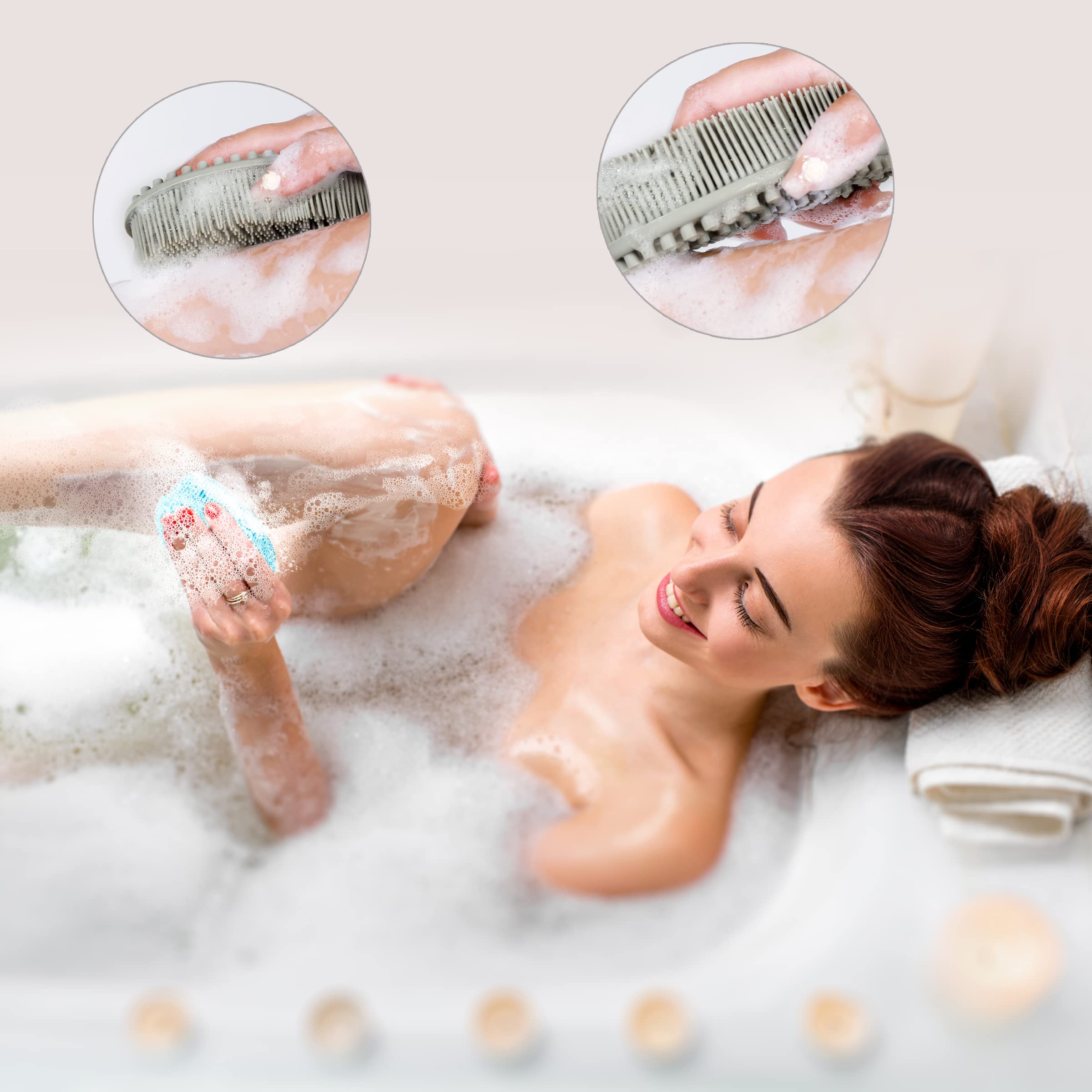 TDHDIKE silicone body scrubber set offers color variety for easy family matching